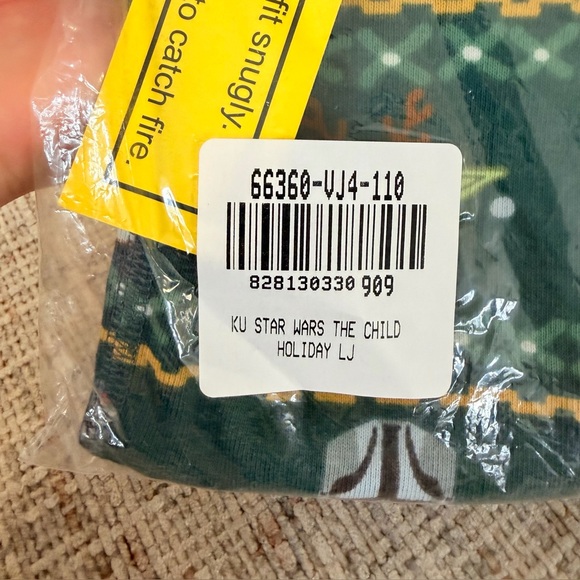 Hanna Andersson | Star Wars The Child Yoda Grogu Holiday Pajama Set 110cm NWT - Picture 5 of 5
